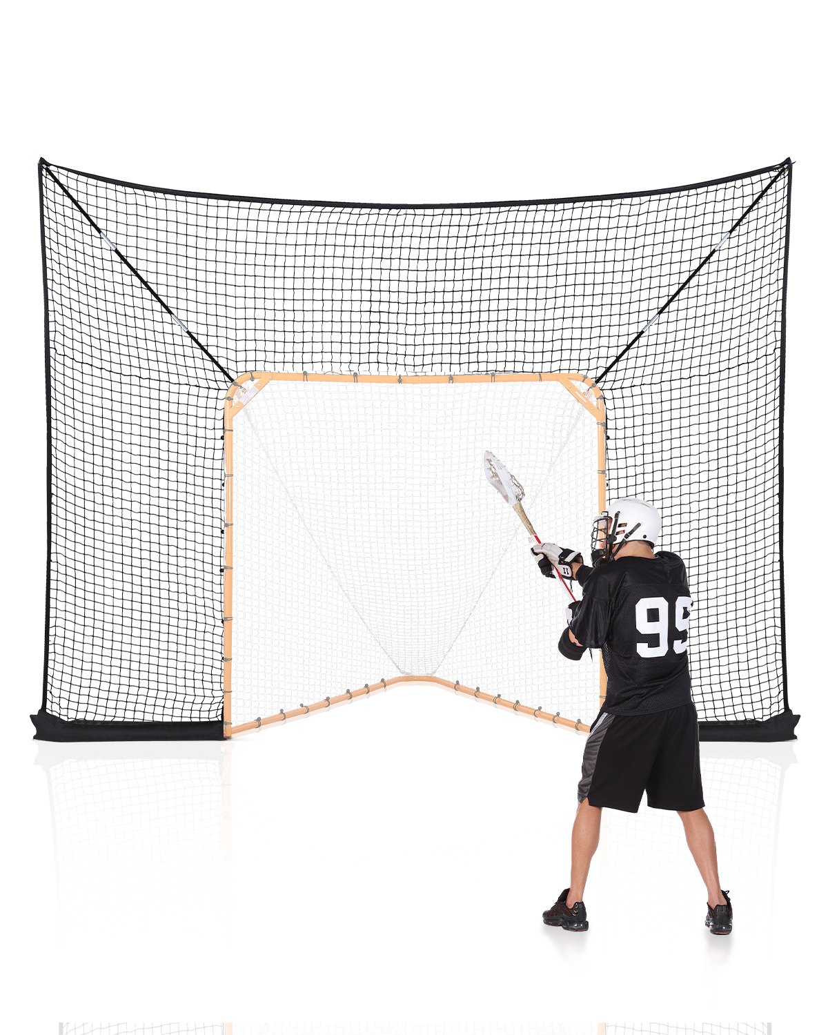 Lacrosse- ja jääkiekon maaliverkko North Craft SS-LCN004, 279x360cm, monikäyttöinen, musta