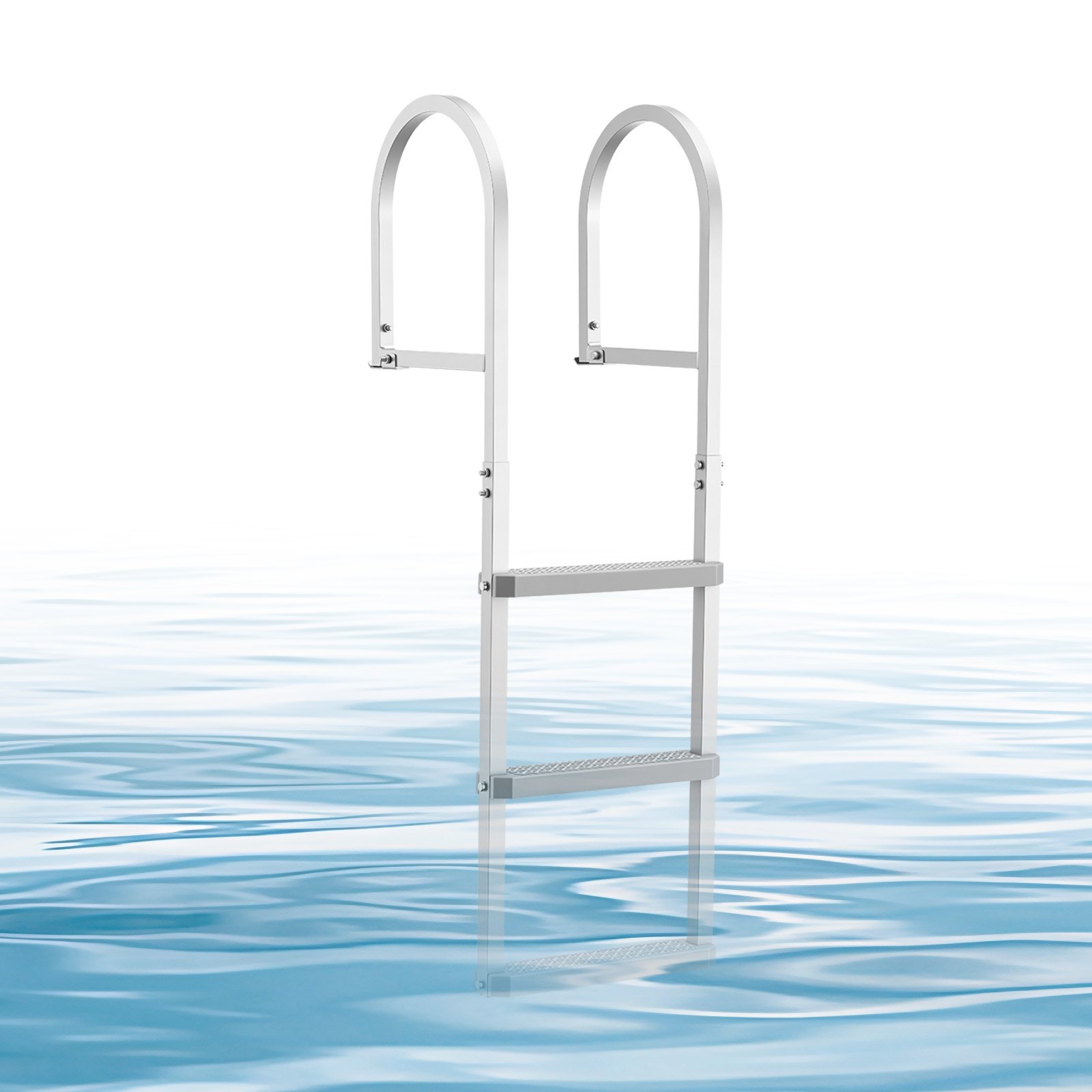 Laituritikkaat North Craft HXZTCX-XP-3, 3-askelmaa, Alumiiniseos, 227 kg, Hopea