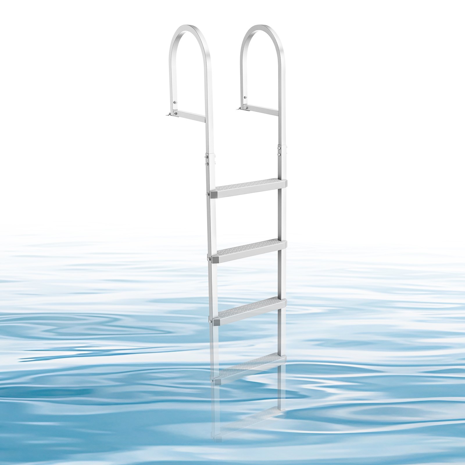 Laituritikkaat North Craft Removable, 5 Askelmaa, Alumiiniseos, 147x37cm, Hopea