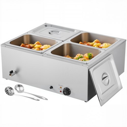 Lämpöhaude North Craft, 1500W, 4-pannua, ruostumaton teräs