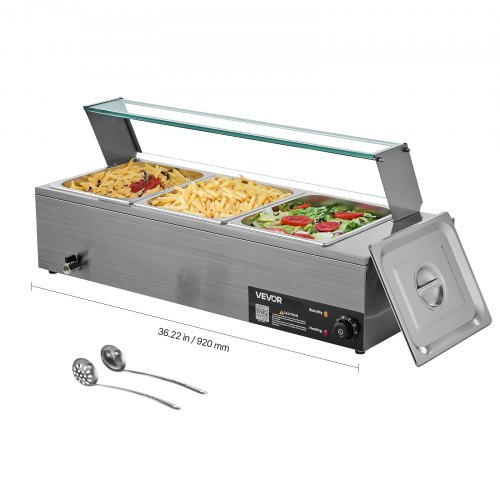 Lämpöhaude North Craft M-2213, 1500W, 3-Pan, ruostumaton teräs