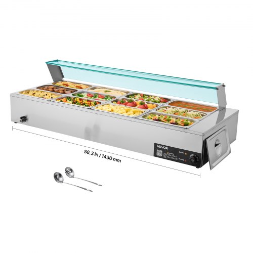 Lämpöhaude North Craft M-2334, 143x57cm, 1700W, ruostumaton teräs, lasikannella