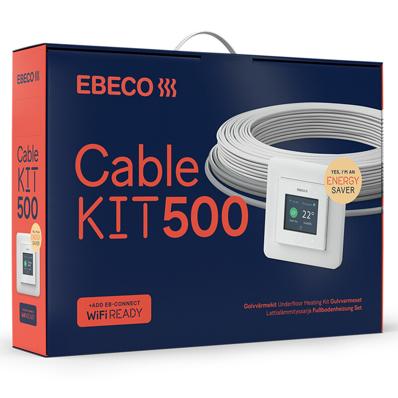 Lämpökaapelipaketti Ebeco Cable Kit 500, 13.5m, 150W
