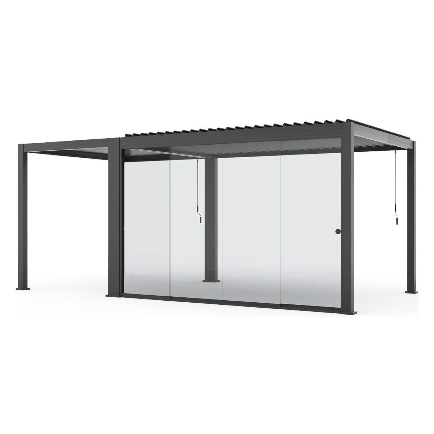 Lasiliukuovi Home4You Gazebo Mirador-111 4m, Harmaa