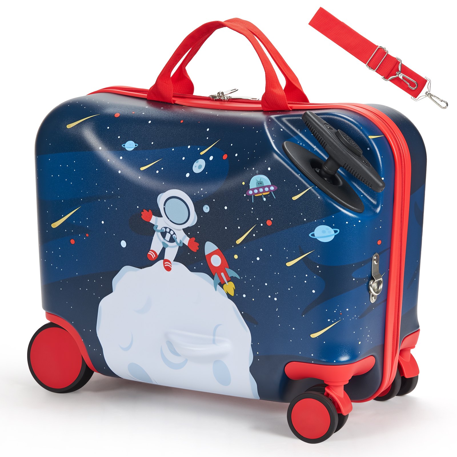 Lasten matkalaukku North Craft Ride-on, 47.5x27.5cm, 26L, sininen/valkoinen