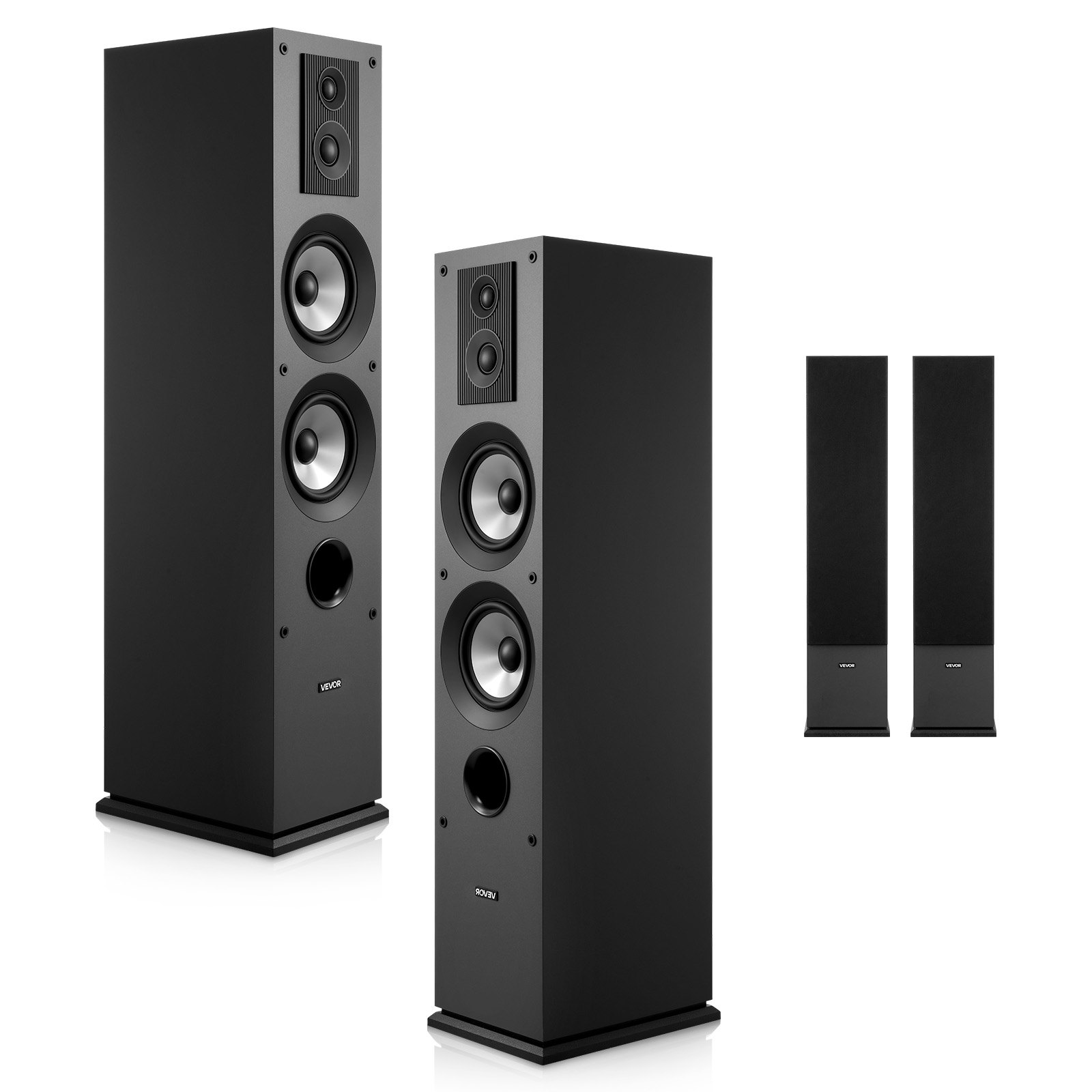 Lattiakaiutin North Craft VV-2502F, 94.5x35.5x51.5cm, 145W, 2 kpl, musta