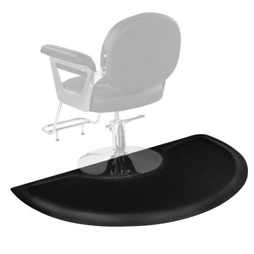 Lattiansuojamatto North Craft Hair Stylist, 1520x910mm, 13mm paksuus, puoliympyrä, mattamusta