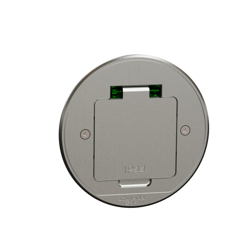 Lattiapistorasia Schneider electric Unica System+ XS, metalli, pyöreä