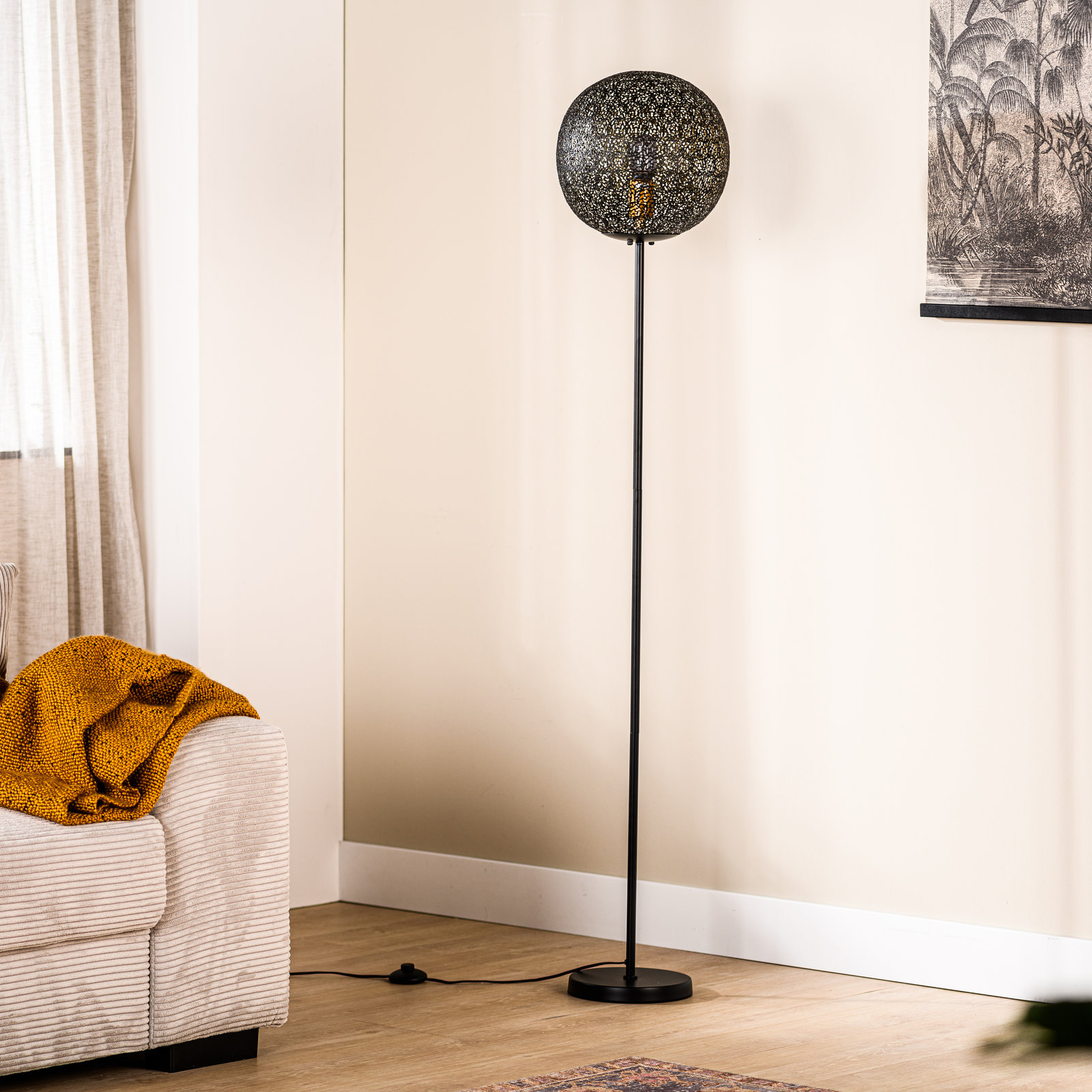 Lattiavalaisin Feels Like Home Lumiere, 30cm, E27, max. 40W, musta