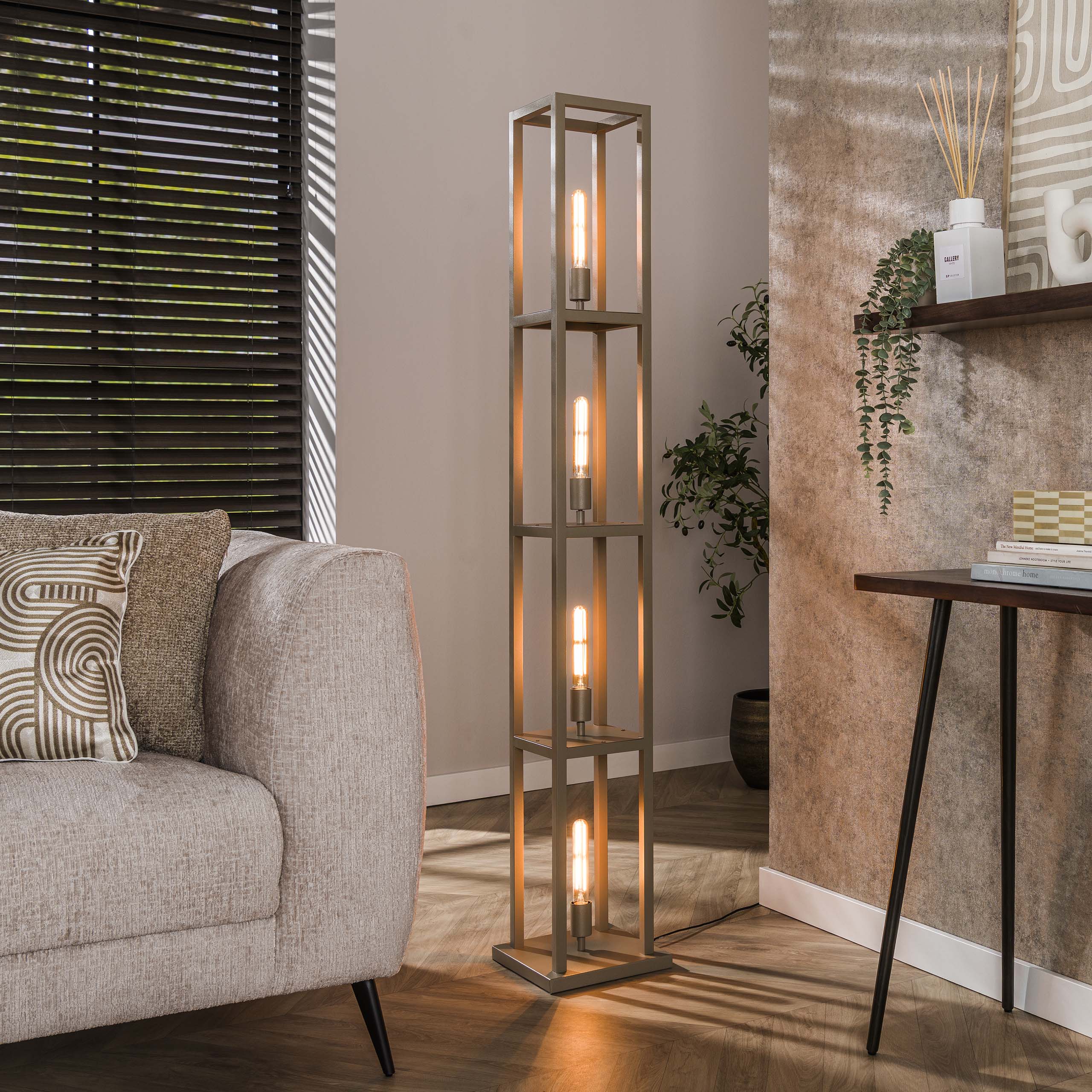 Lattiavalaisin Zjilstra Quadra, 25x25x163cm, 4-valopisteen, beige