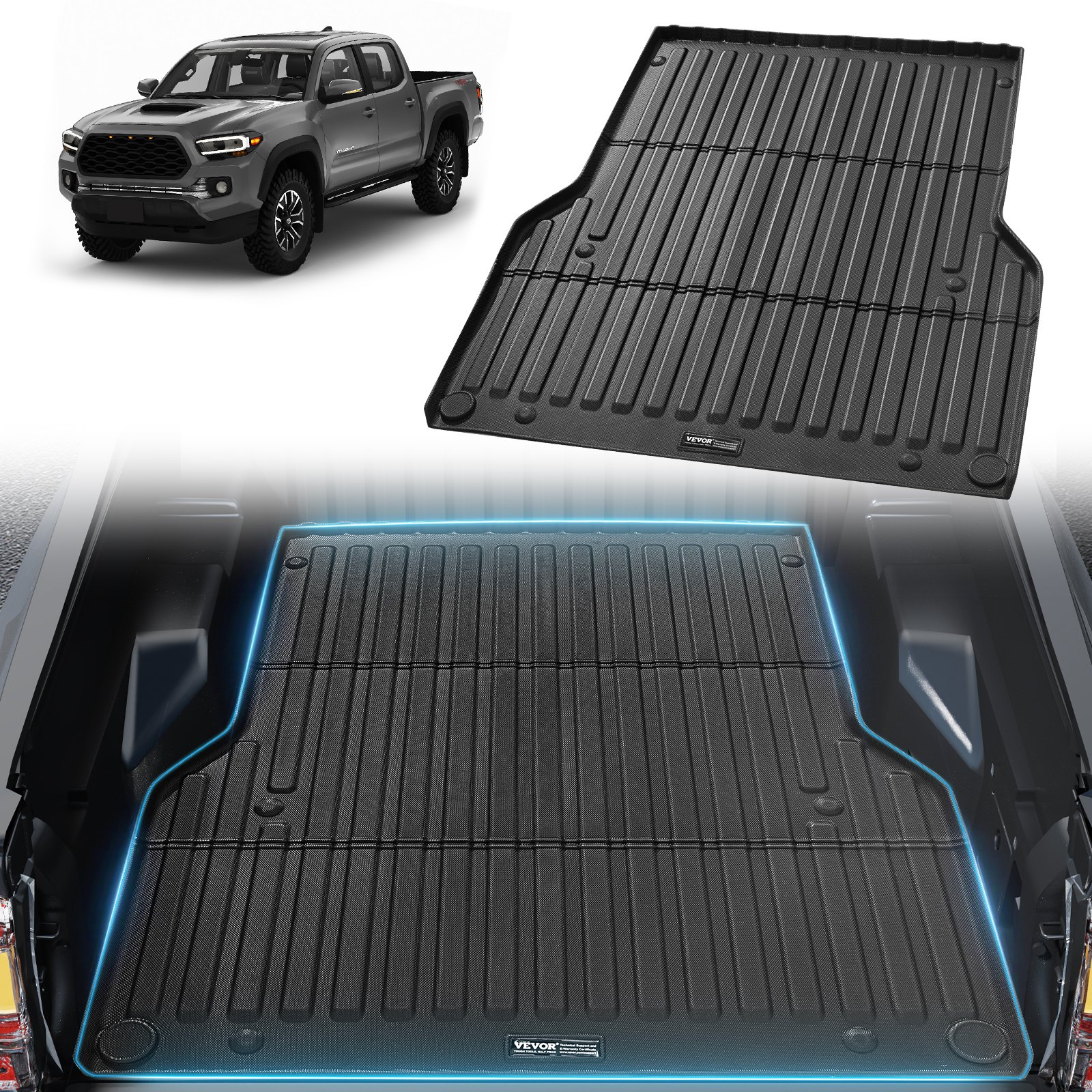 Lavamatto lava-autoon North Craft Tacoma, 1520x1360mm, Musta
