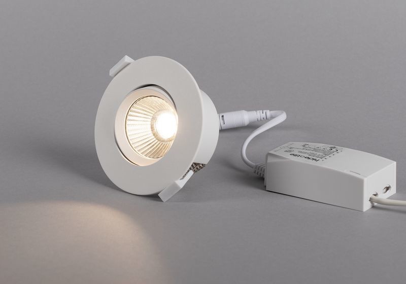 LED-alasvalo Hide-a-lite Optic Quick ISO, 4000K, valkoinen