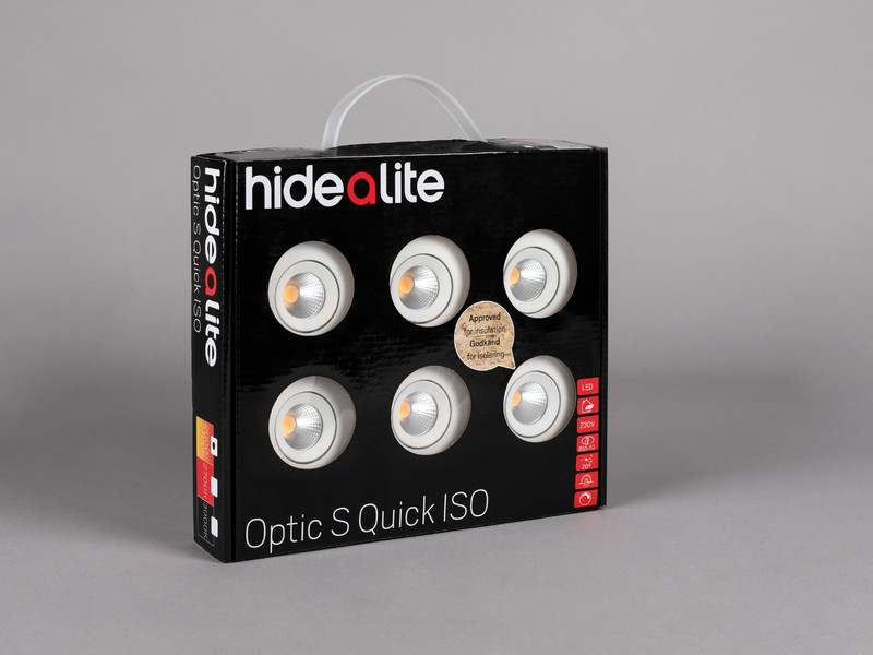 LED-alasvalosarja Hide-a-lite Optic Quick S ISO 6-pack, 2700K, valkoinen