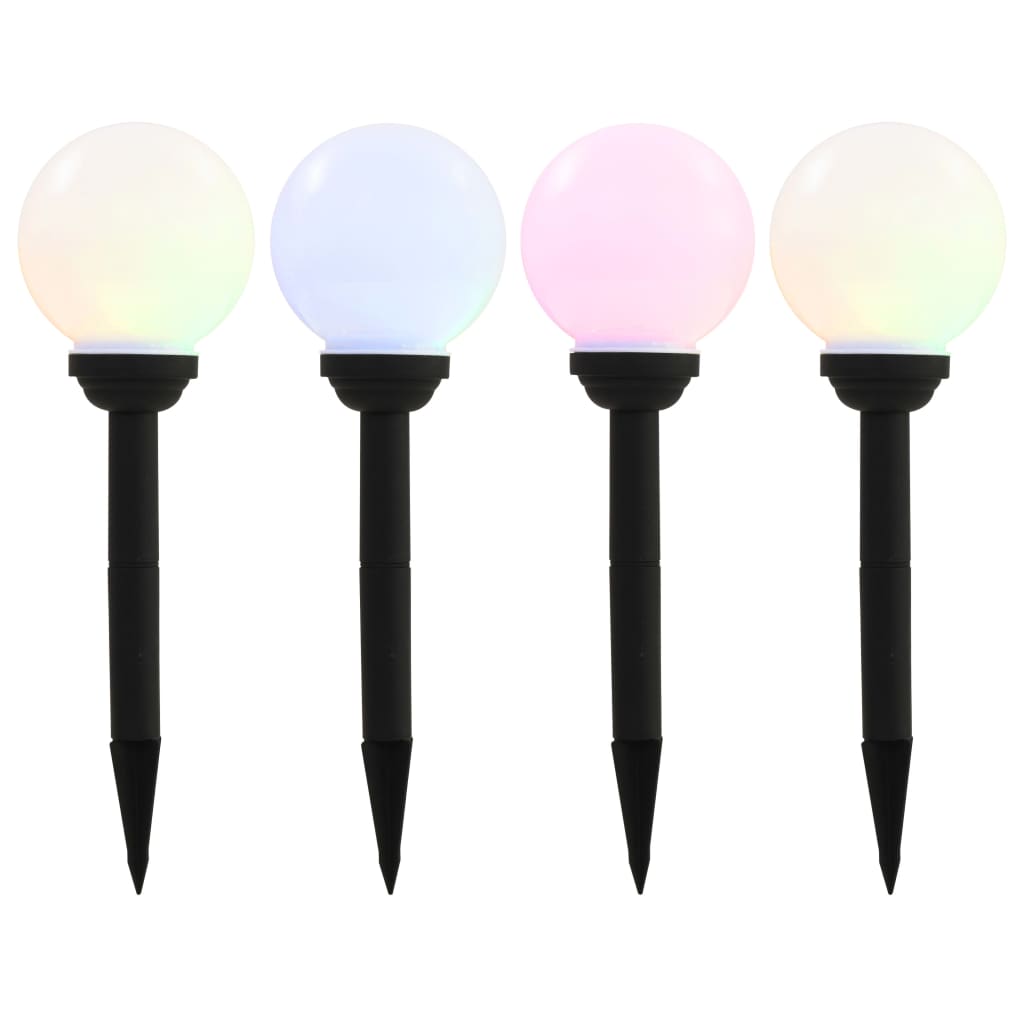 Led-aurinkokennovalaisin 4kpl väriä vaihtava pyöreä 15cm rgb