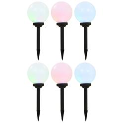 Led-aurinkokennovalaisin 6kpl väriä vaihtava pyöreä 20cm rgb