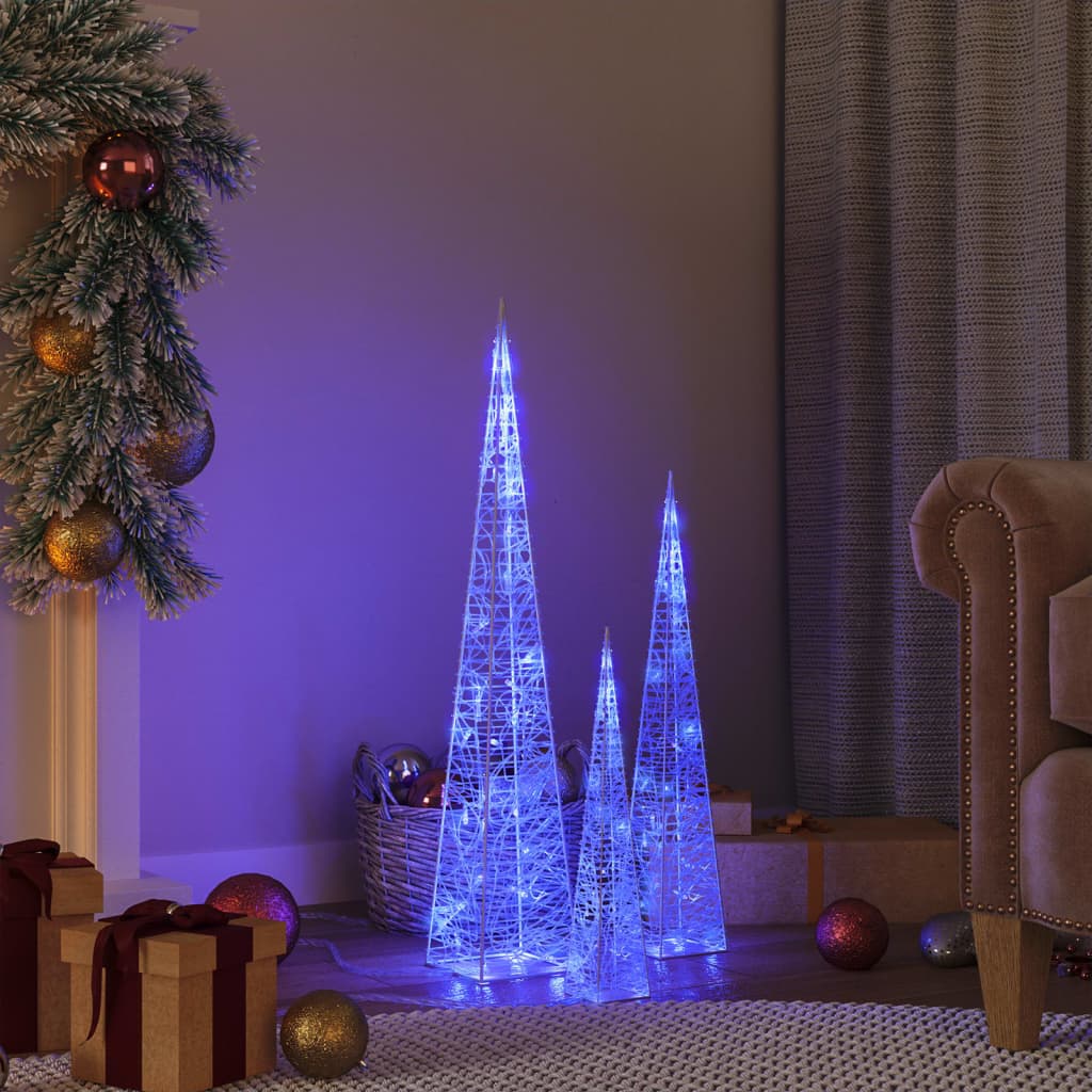 LED-koristevalokartiosarja, akryyli, 30/45/60cm