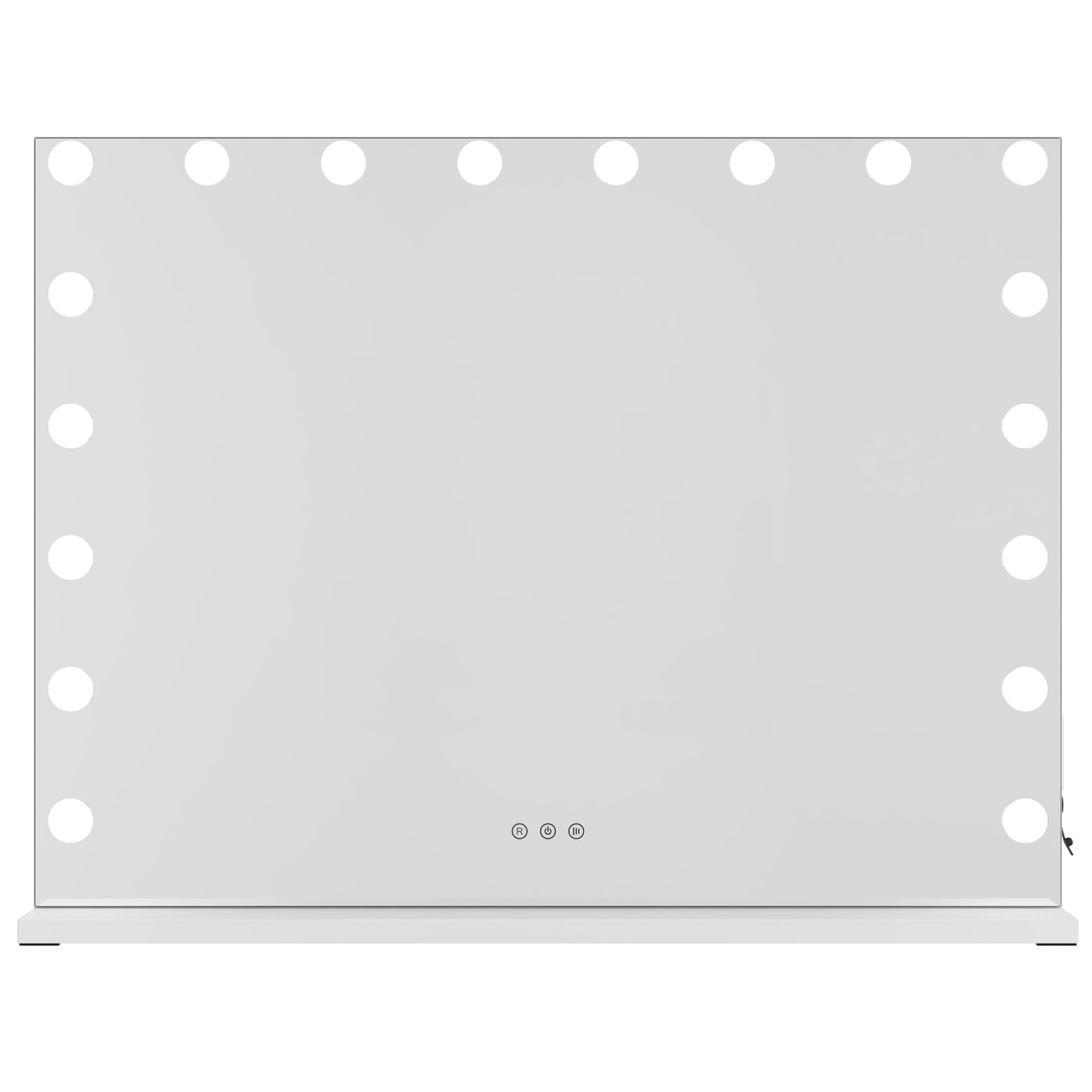 LED-meikkipeili Lumio Lights Hollywood, 80x62 cm, 18 LED-lampulla