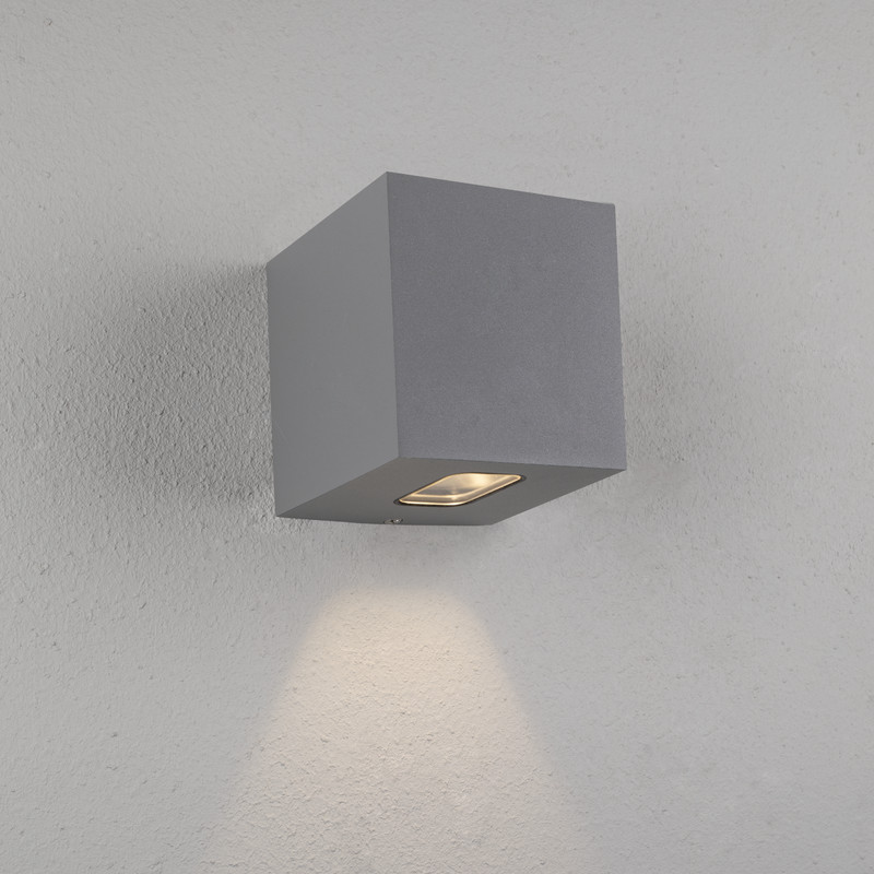 LED-seinävalaisin Hide-a-lite Cube I, 3000K, harmaa