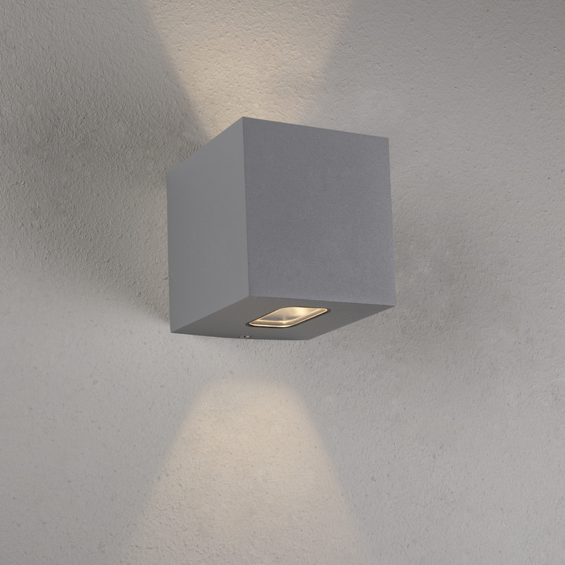 LED-seinävalaisin Hide-a-lite Cube II, 3000K, harmaa