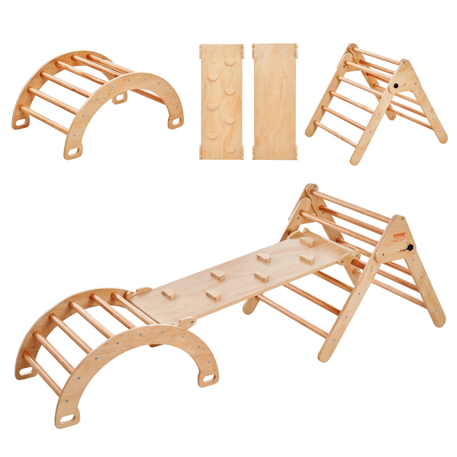 Leikkikeskus North Craft Pikler, 5-in-1, Puuväri