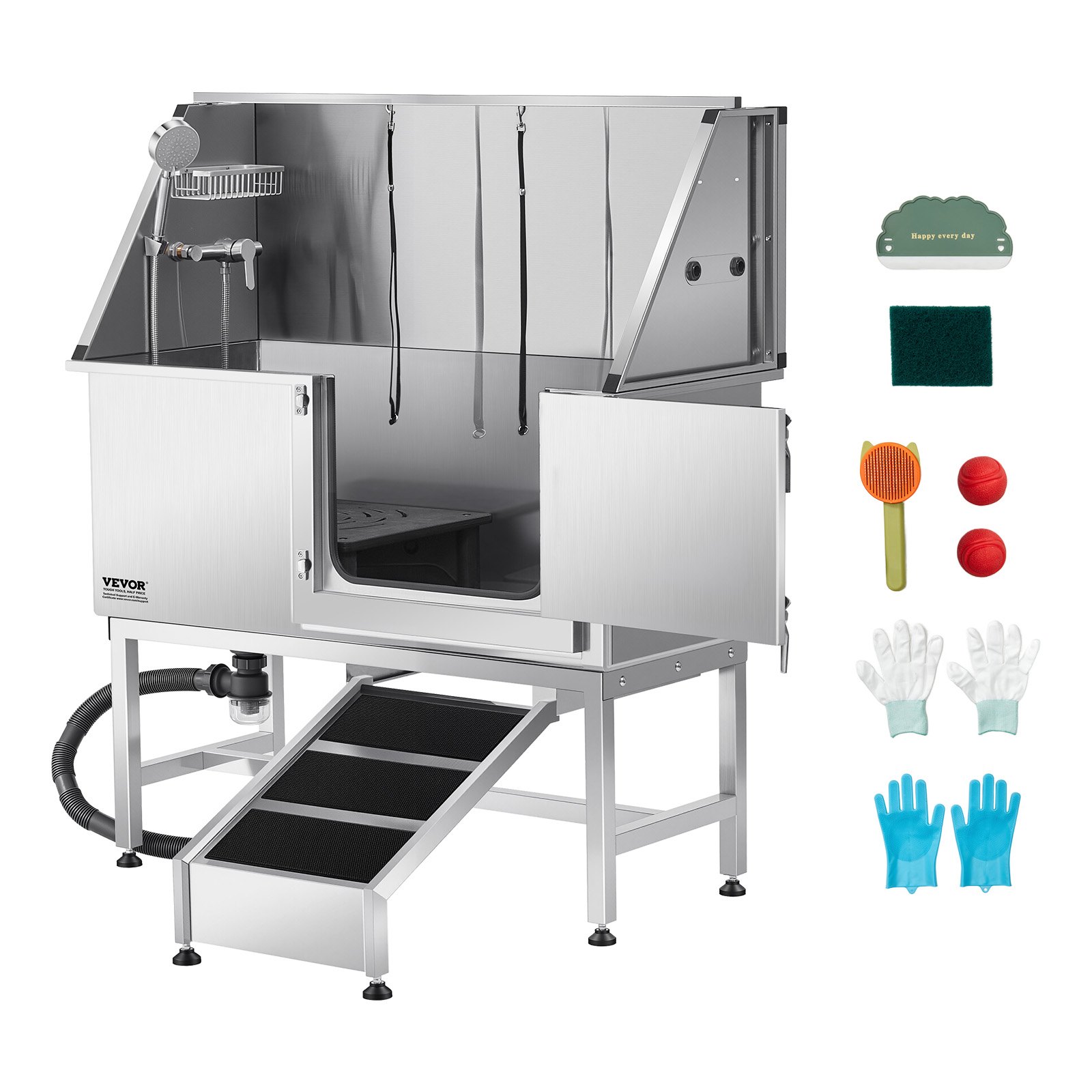 Lemmikkien pesuallas North Craft K2E01010, 127x58.7 cm, Ruostumaton teräs, Hopea
