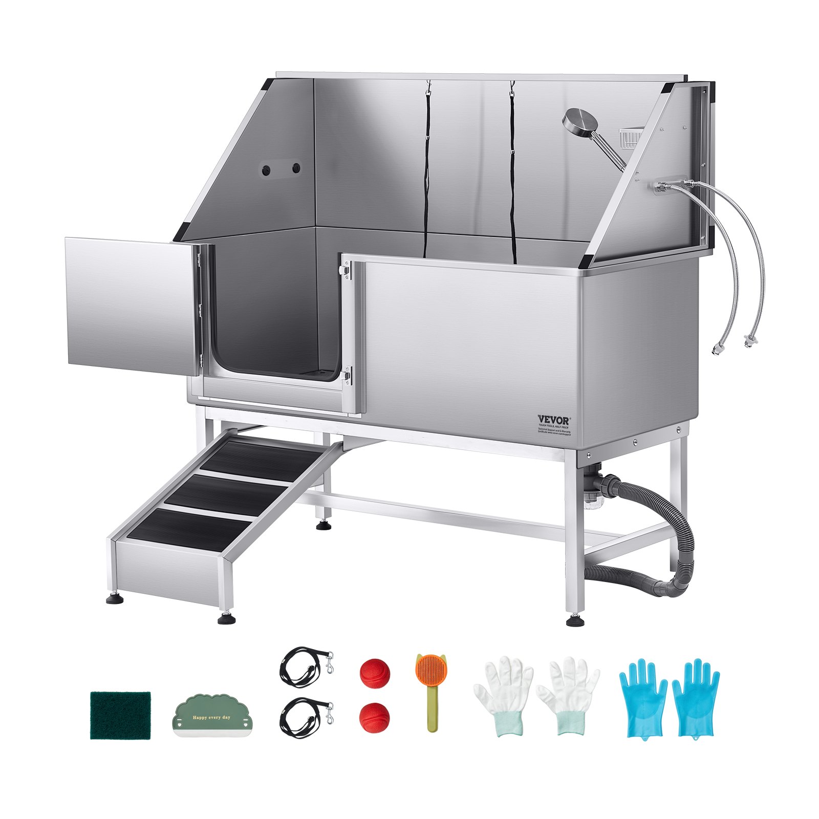 Lemmikkien pesuallas North Craft K2E01011, 157.5 cm, ruostumaton teräs, hopea
