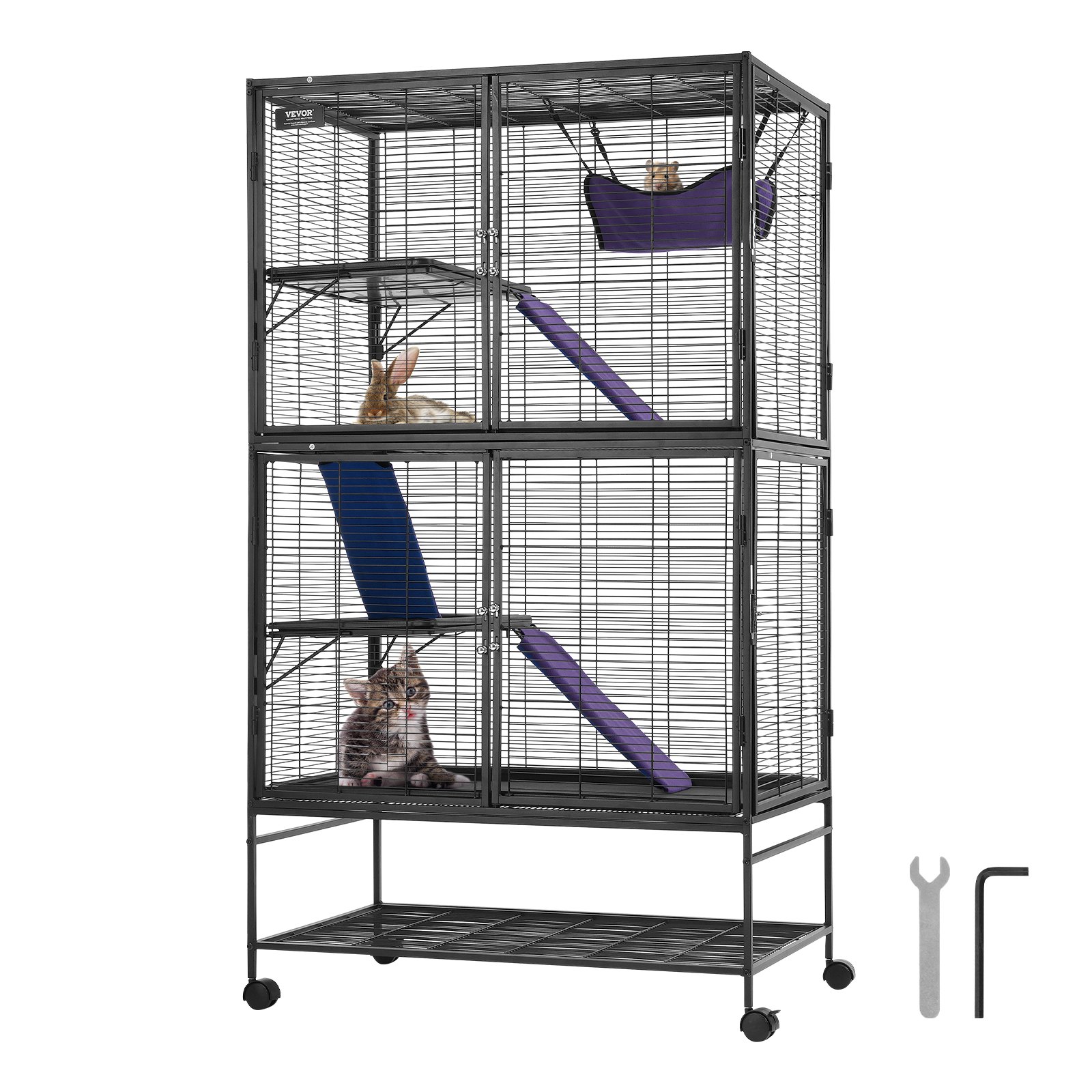 Lemmikkihäkki North Craft JM-XC-084, 920x580x1640mm, Metalli, Musta
