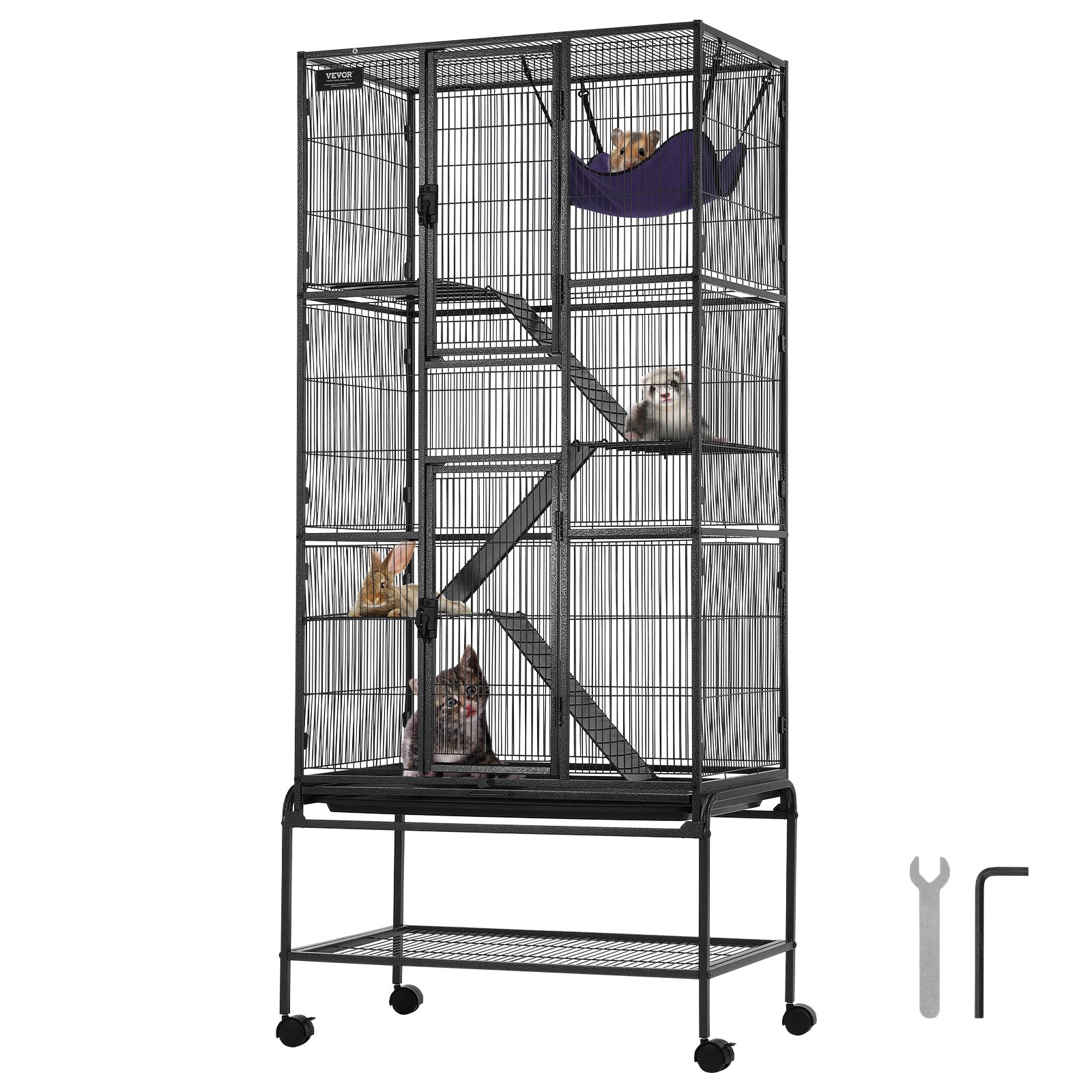 Lemmikkihäkki North Craft JM-XC-085, 755x455x1755mm, Musta
