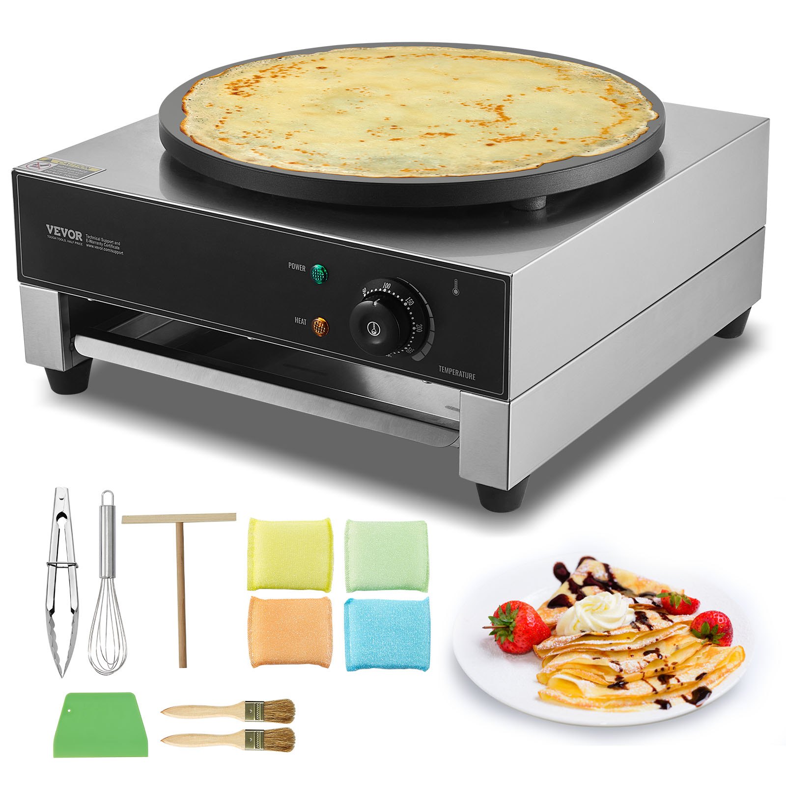 Lettukone North Craft, HT-1E, 40cm, 3000W, ruostumaton teräs, hopea