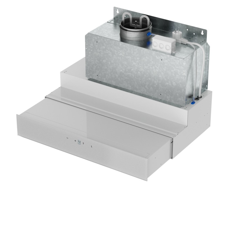 Liesikupu kerrostaloon Airfi Suvi CF55W, kerrostalokupu, integroitava, 50cm, valkoinen