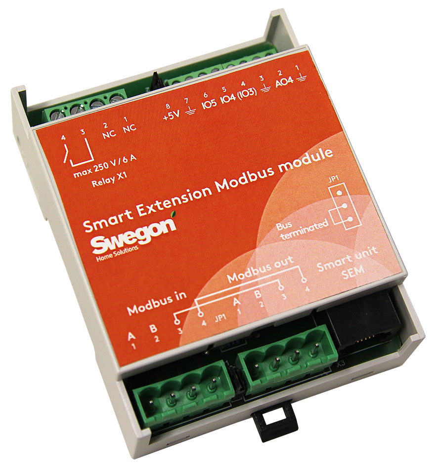 Liitäntämoduuli SEM Modbus, Swegon Smart ilmanvaihtokoneille