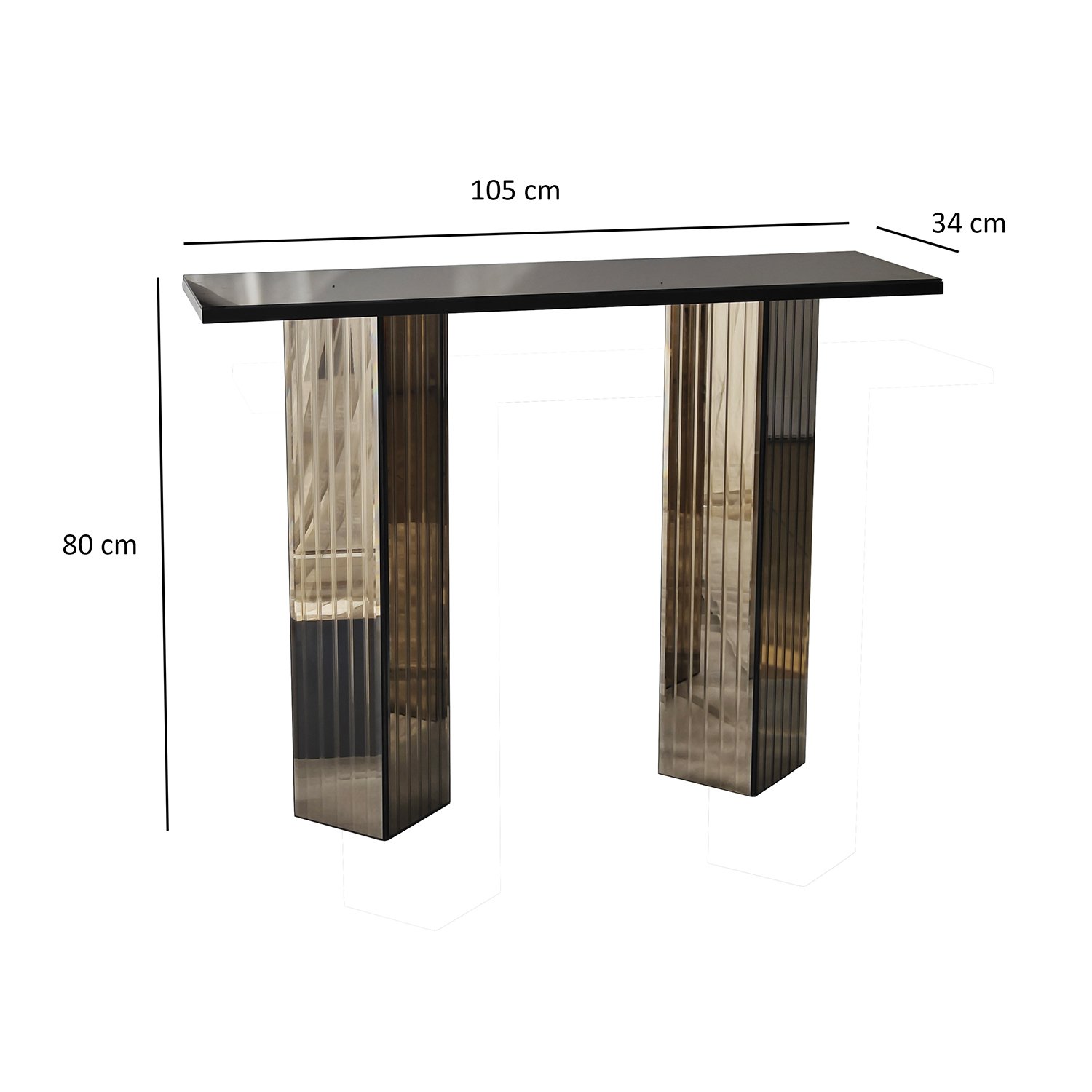 Lipasto Valento Furniture 2B, 105x80cm, pronssi