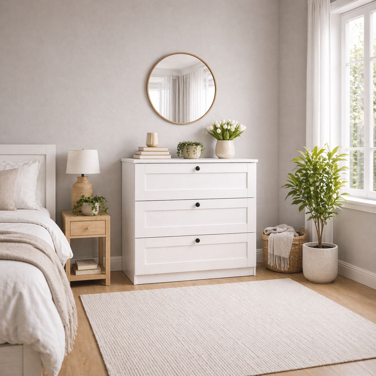 Lipasto Valento Furniture Lucas 1600-207, 80x7,5x42,5 cm, valkoinen