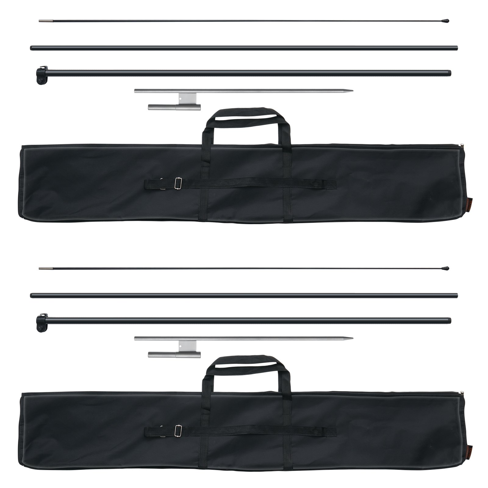 Lipputanko North Craft FLB-3.4-2, 388.5cm, 2-paketti, alumiini ja lasikuitu