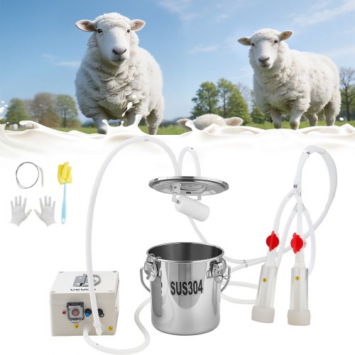 Lypsykone North Craft, 3 L, ruostumaton teräs, kannettava, akun kesto, vuohen lypsämiseen