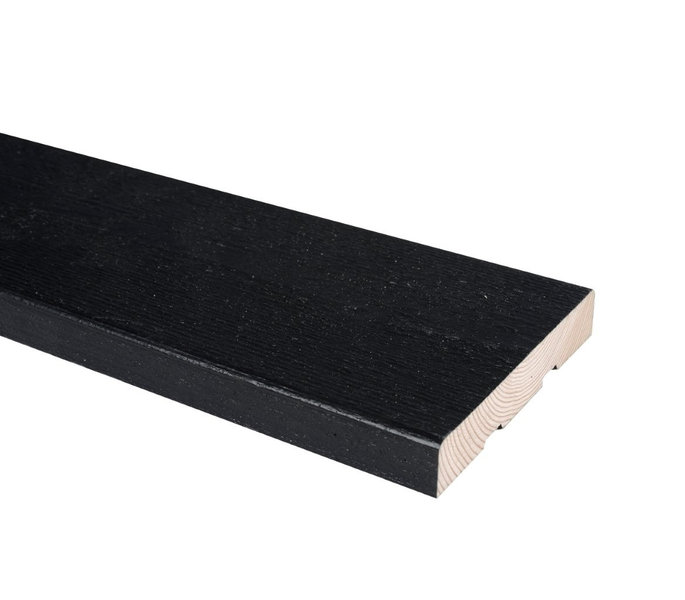 Ulkoverhouslauta JR-Wood, 21x120x5400, pintamaalattu, musta