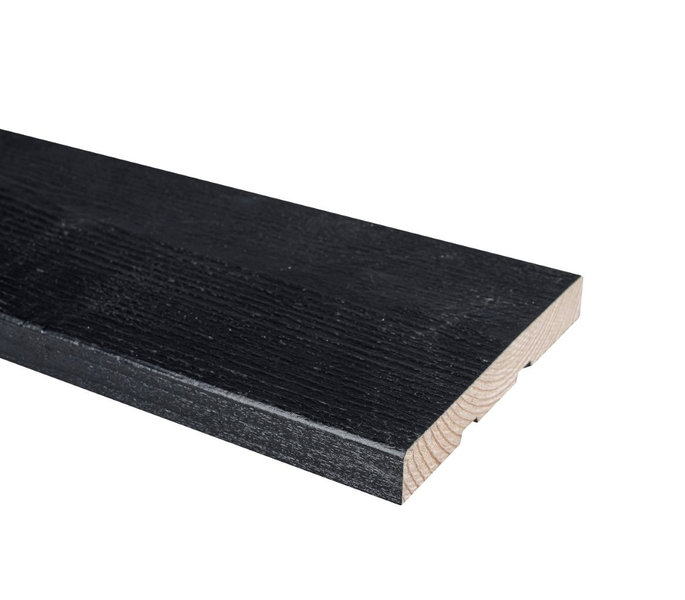 Ulkoverhouslauta JR-Wood, 21x145x6000, pintamaalattu, musta