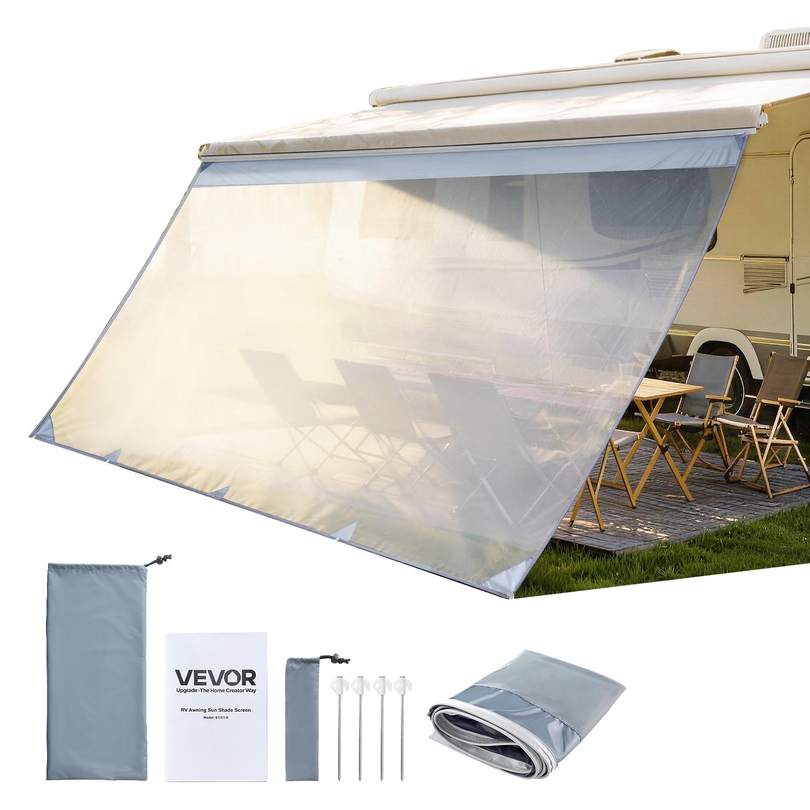 Markiisin aurinkosuoja North Craft RV, 2x4.3m, Polyesteriverkko, Beige