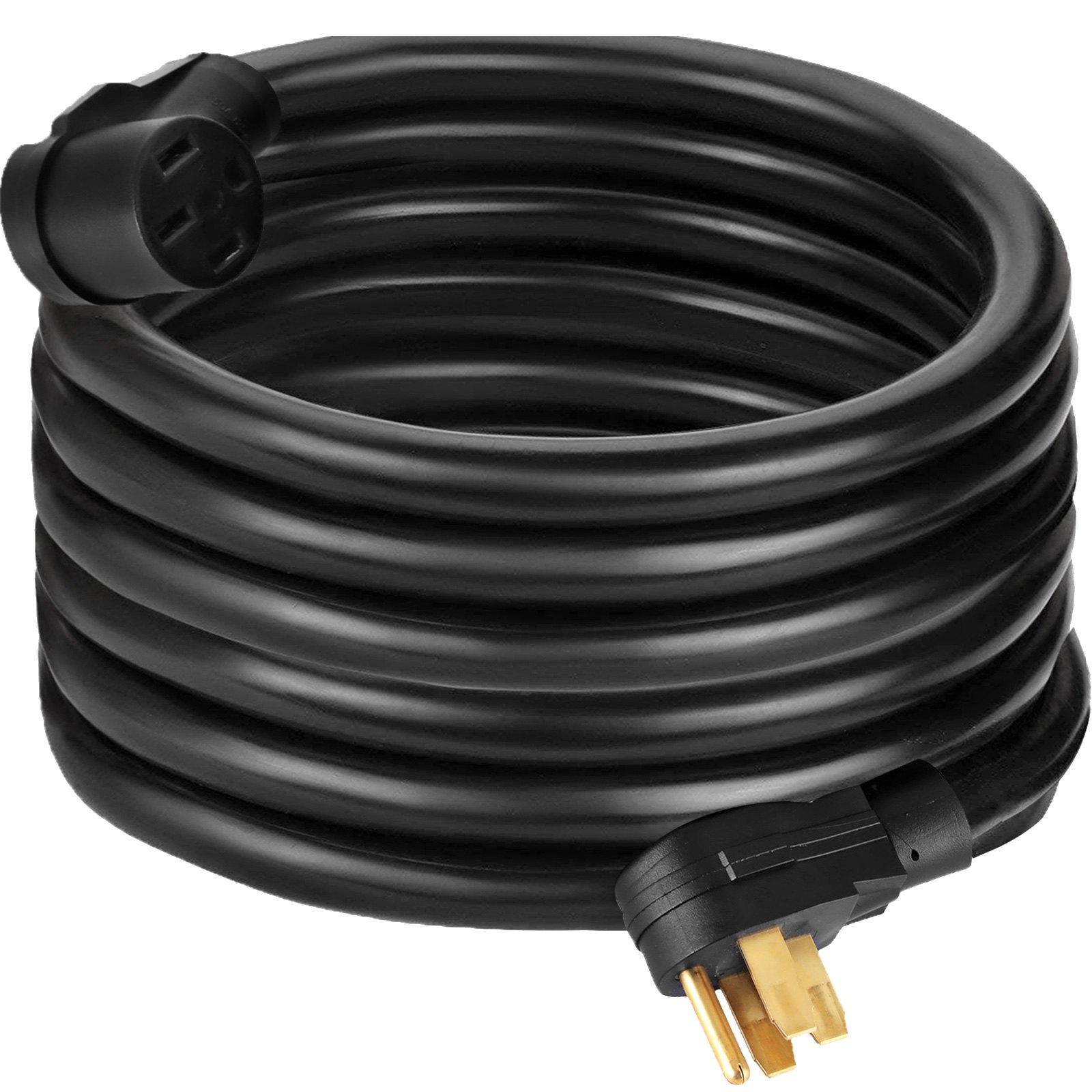 Matkailuauton jatkojohto North Craft RV, 15m, 8AWG/4C, Musta