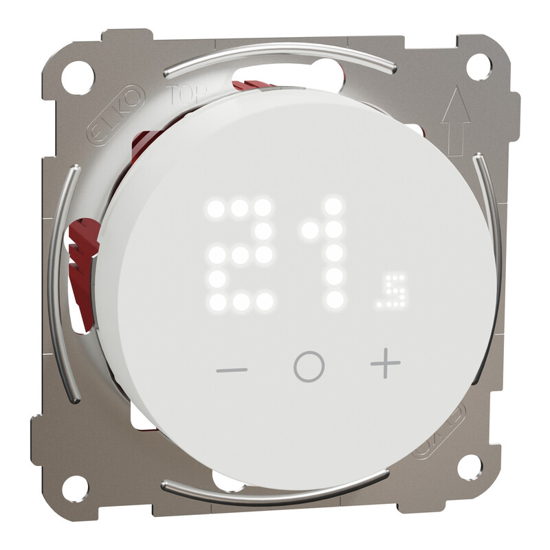 Matter-termostaatti Schneider Electric ELKO One, 16A, 3680W IP21, uppoasennus, keskiölevyllä, valkoinen