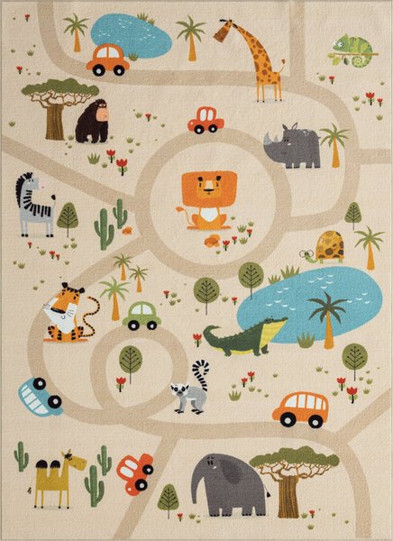 Matto KMCarpets Play Animals, 160x230 cm, Pellava