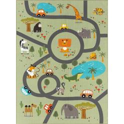 Matto KMCarpets Play Animals, 160x230 cm, Vihreä