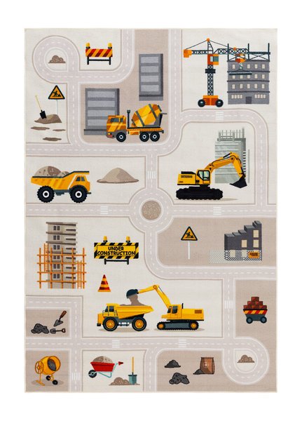 Matto KMCarpets Play Byggare, 140x200 cm, Pellava