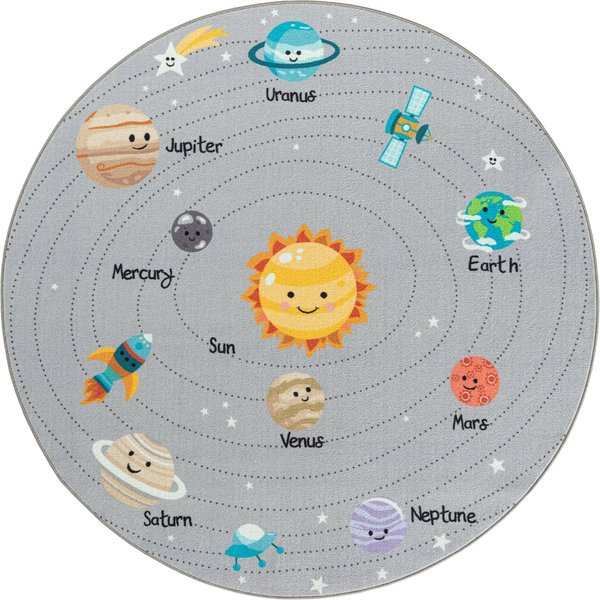Matto KMCarpets Play Space, 120 cm, Harmaa