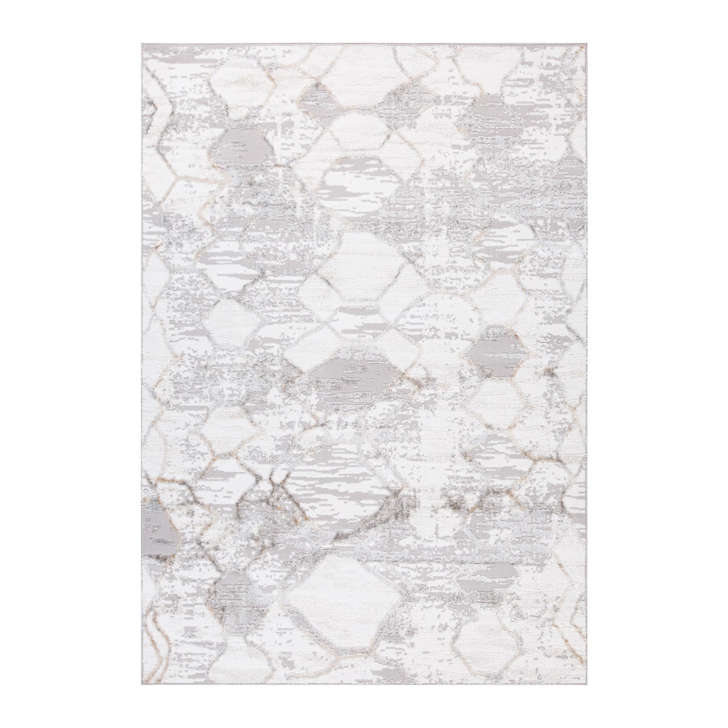 Matto Home4You Salamanca-3, 100x150cm, Hopea/Valkoinen