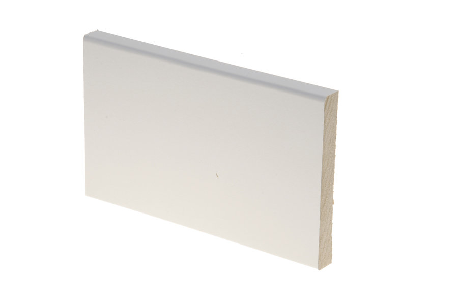 Peitelista JR-Wood, sileä, 12x92x3300, MDF, valkoinen (5 kpl/pkt)
