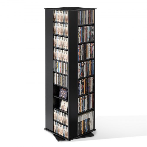 Mediahylly North Craft, CD/DVD-säilytykseen, 475x1636mm, Musta