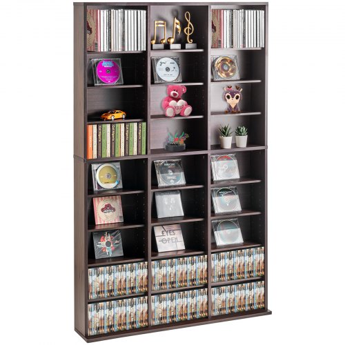 Mediakaappi North Craft, CD/DVD-säilytykseen, 949x182x1538mm, Espresso
