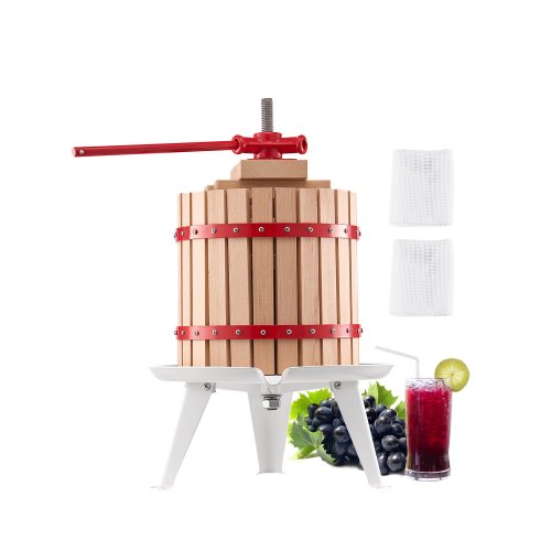 Mehupuristin North Craft LD-BP12, 12L, käsikäyttöinen, Kotiviinin valmistukseen, Valkoinen