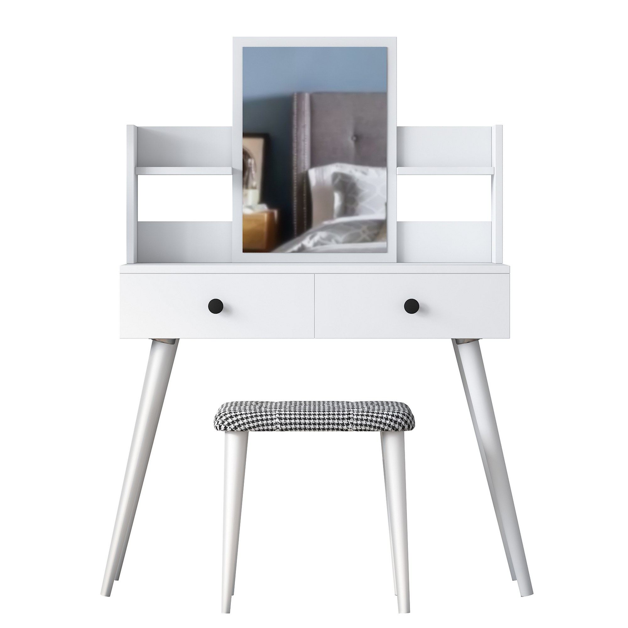 Meikkipöytä Valento Furniture BJ102-2235, valkoinen